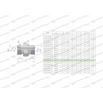 Przyłączka hydrauliczna (odmiana ciężka XGE) BB M24x1.5 16S x 1/2