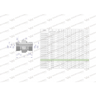 Przyłączka hydrauliczna (odmiana ciężka XGE) BB M30x2 20S x 1/2