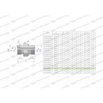 Przyłączka hydrauliczna (odmiana ciężka XGE) BB M30x2 20S x 1