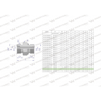 Przyłączka hydrauliczna (odmiana ciężka XGE) BB M36x2 25S x 3/4