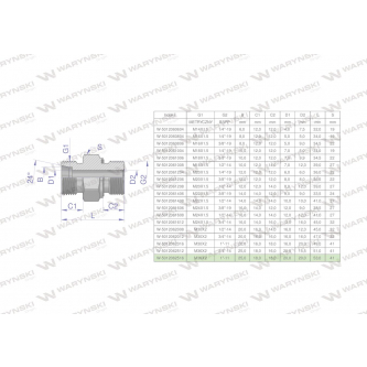 Przyłączka hydrauliczna (odmiana ciężka XGE) BB M36x2 25S x 1