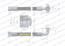 Przewód hydrauliczny 250 bar DN16-2SN kątowa 90 kryza (5050900130; 5050900050) długi do Bizon 25.0MPa Waryński