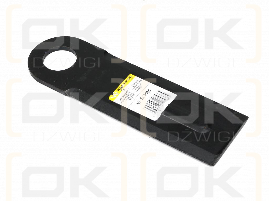 Nóż przystawki do kukurydzy napawany 230x70x6 otwór 35mm zastosowanie Geringhoff WARYŃSKI