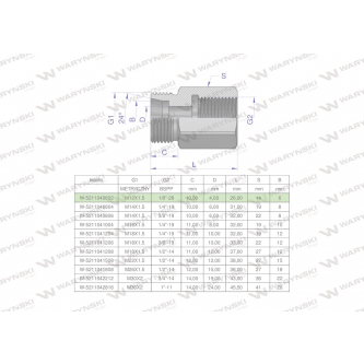 Tulejka różnicowa hydrauliczna AB M12x1.5 06L GZ x 1/8