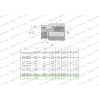 Tulejka różnicowa hydrauliczna AB M30x2 22L GZ x 3/4