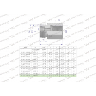 Tulejka różnicowa hydrauliczna AB M36x2 28L GZ x 1