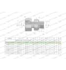 Przyłączka hydrauliczna metryczna AB (EVGE) M12x1.5 06L x M10x1 ED Waryński ( sprzedawane po 2 )