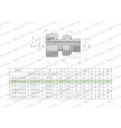 Przyłączka hydrauliczna metryczna AB (EVGE) M14x1.5 08L x M12x1.5 ED Waryński ( sprzedawane po 2 )