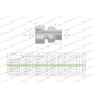 Przyłączka hydrauliczna metryczna AB (EVGE) M16x1.5 10L x M14x1.5 ED Waryński ( sprzedawane po 2 )
