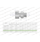 Przyłączka hydrauliczna metryczna AB (EVGE) M22x1.5 15L x M18x1.5 ED Waryński ( sprzedawane po 2 )