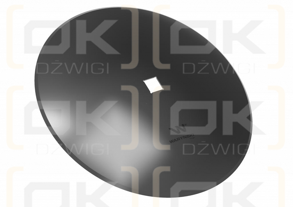 Talerz gładki fi 460 otwór 30x30 stal borowa WARYŃSKI R 1279201030 1201030040