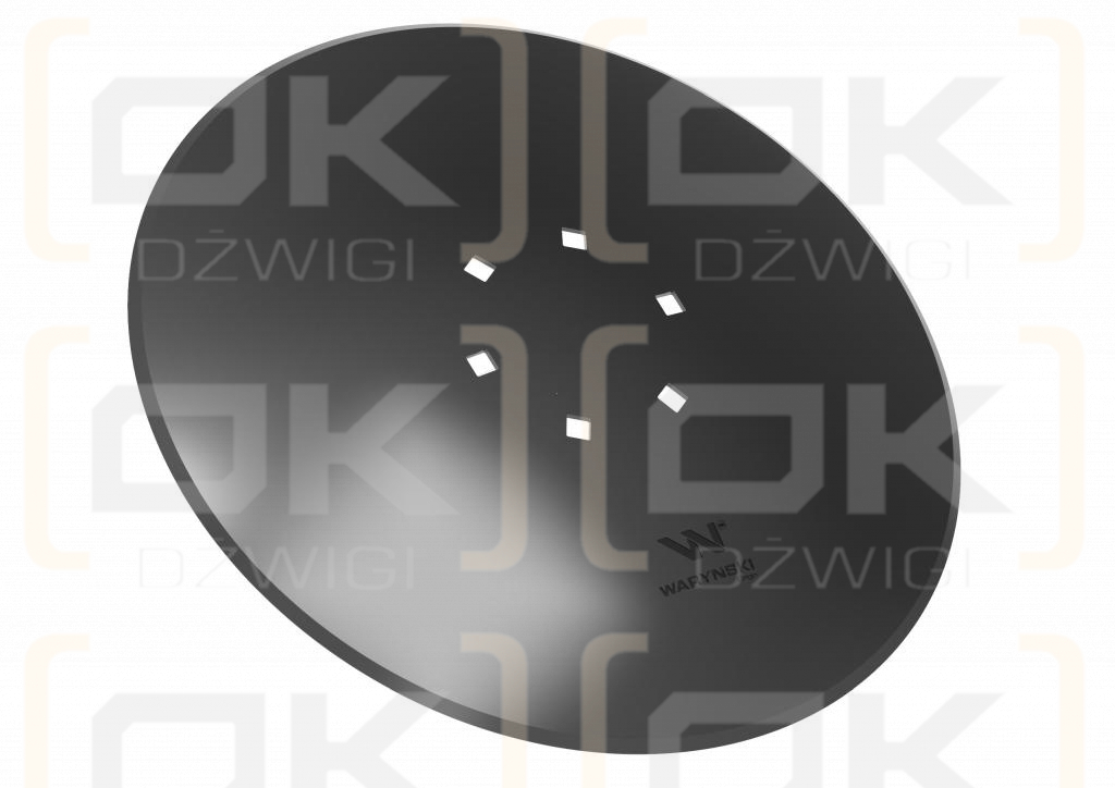 Talerz gładki fi 460 mocowanie 6/120 grubość 3.2 stal borowa WARYŃSKI R
