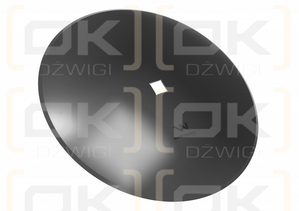 Talerz gładki fi 510 otwór 30x30 stal borowa WARYŃSKI R 1279621010 1240040020