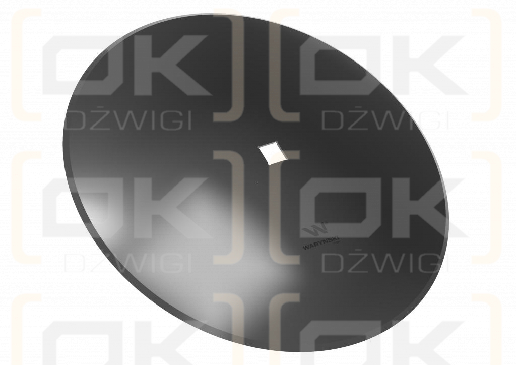 Talerz gładki fi 560 otwór 30x30 stal borowa WARYŃSKI R 1202030120