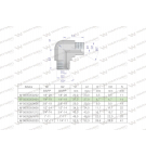 Kolanko hydrauliczne calowe BB 1/4