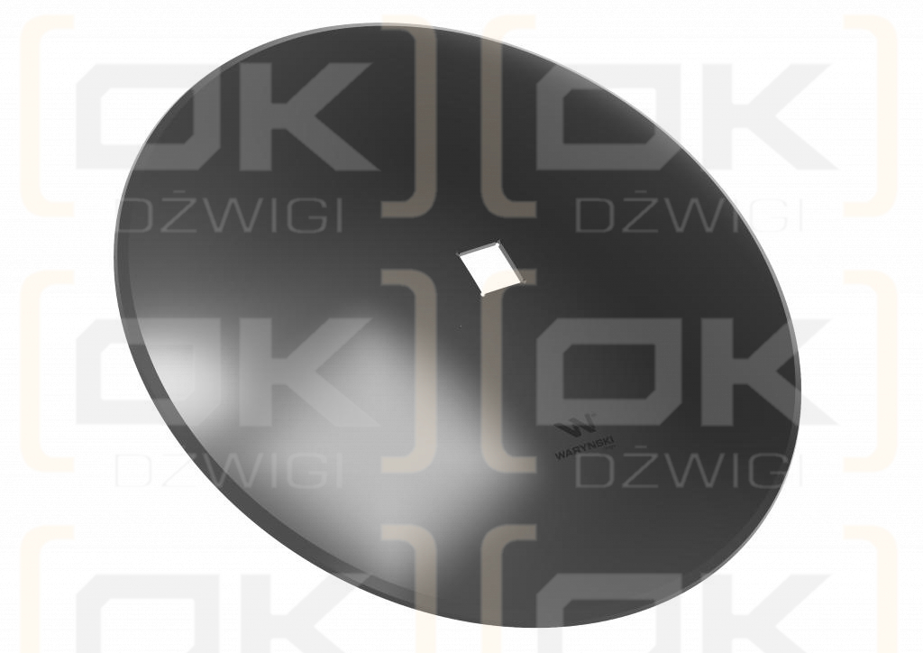 Talerz gładki fi 610 otwór 40x40 stal borowa WARYŃSKI R