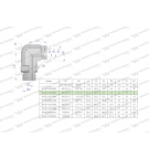 Kolanko hydrauliczne nastawne BB M14x1.5 08L x 1/4