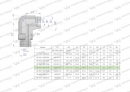 Kolanko hydrauliczne nastawne BB M22x1.5 15L x 1/2