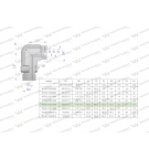 Kolanko hydrauliczne nastawne BB M22x1.5 15L x 1/2