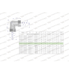 Kolanko hydrauliczne metryczne BB M22x1.5 15L (XW) Waryński ( sprzedawane po 5 )