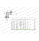 Kolanko hydrauliczne metryczne BB M52x2 42L (XW) Waryński