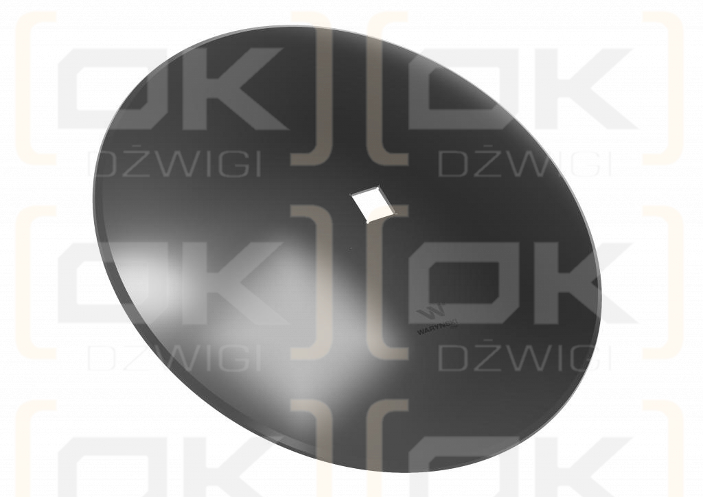 Talerz gładki fi 660 otwór 40x40 stal borowa WARYŃSKI R