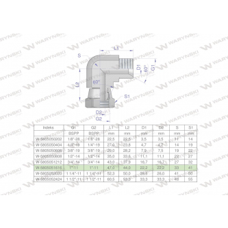 Kolanko hydrauliczne calowe AB 1