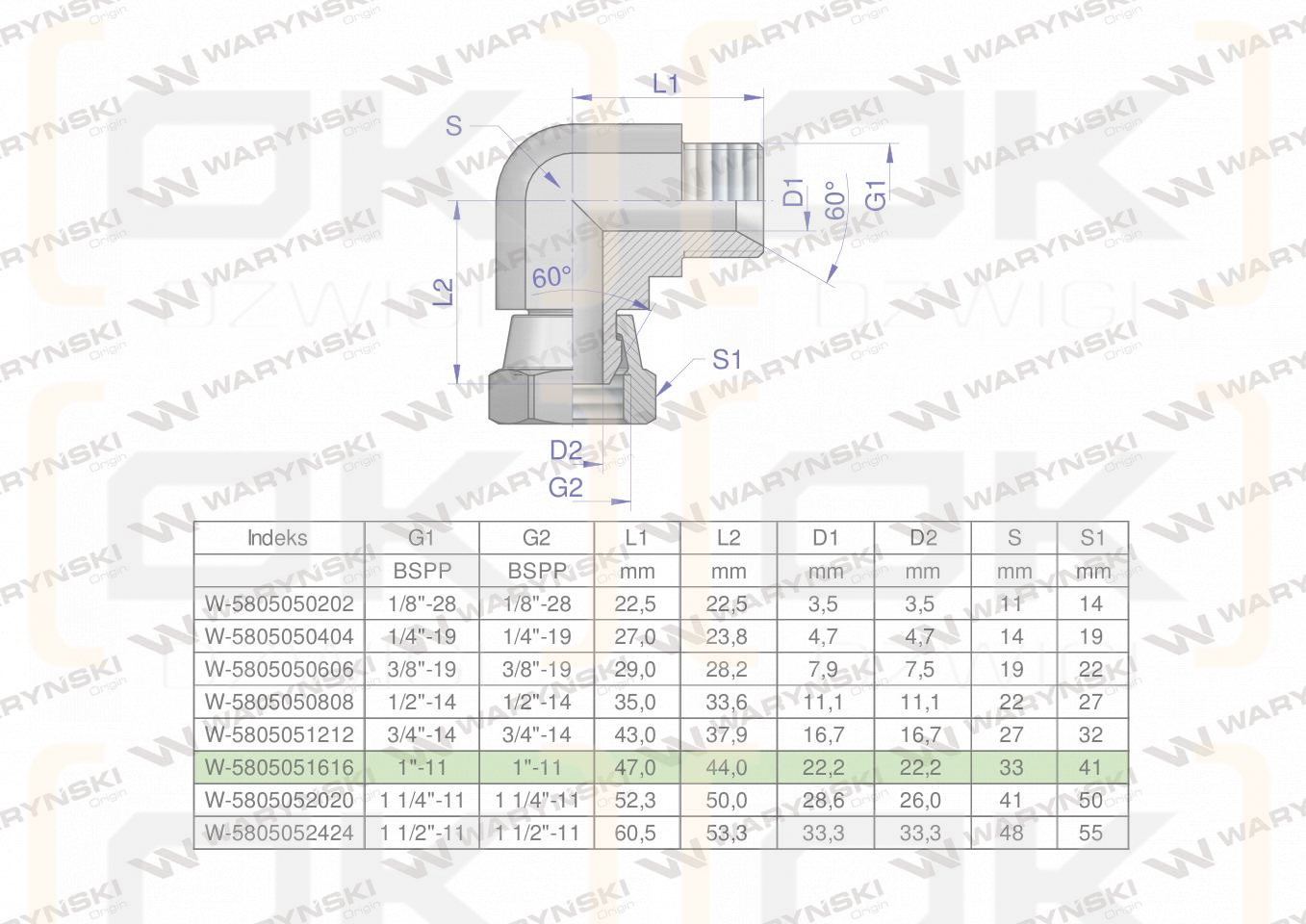 Kolanko hydrauliczne calowe AB 1