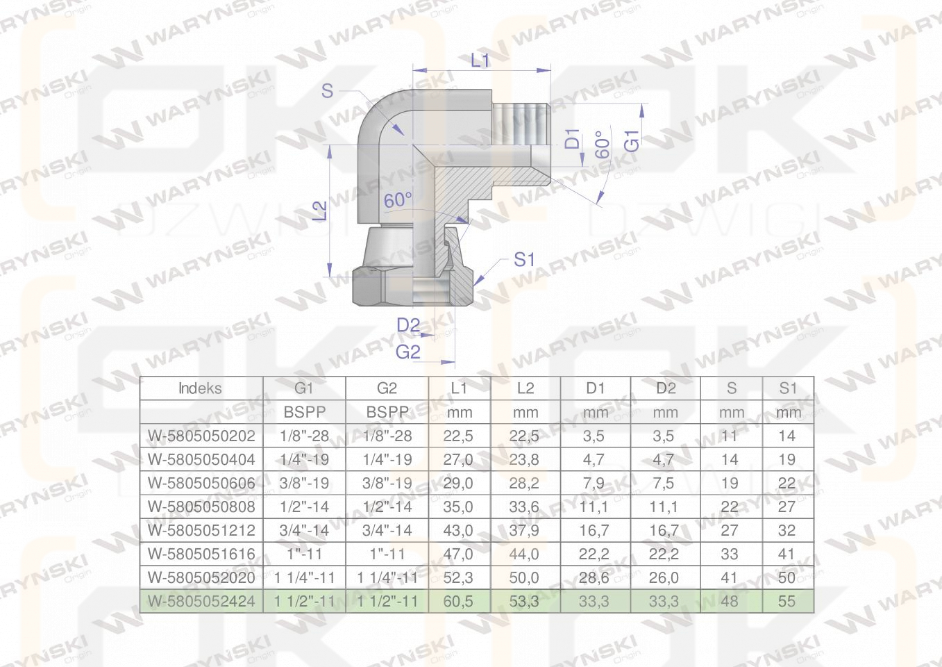 Kolanko hydrauliczne calowe AB 1 1/2