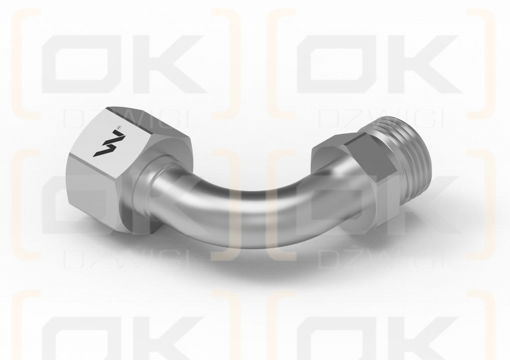 Kolanko hydrauliczne metryczne łukowe AB M16x1.5 10L (XEVW) Waryński ( sprzedawane po 5 )