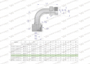 Kolanko hydrauliczne metryczne redukcyjne łukowe AB (XEVW) A-M22x1.5 15L / B-M18x1.5 12L Waryński ( sprzedawane po 10 )