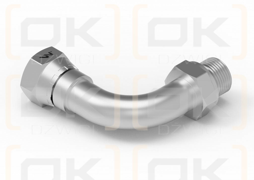 Kolanko hydrauliczne metryczne łukowe AB M20x1.5 (60 stopni) (XEVW) Waryński ( sprzedawane po 10 )
