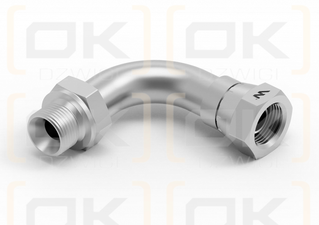 Kolanko hydrauliczne metryczne łukowe AB M20x1.5 (60 stopni) (XEVW) Waryński ( sprzedawane po 10 )
