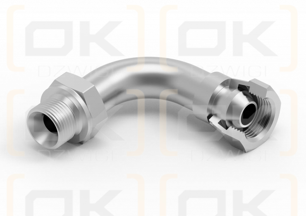 Kolanko hydrauliczne metryczne łukowe AB M20x1.5 (60 stopni) (XEVW) Waryński ( sprzedawane po 10 )