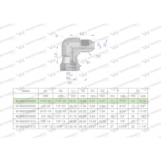 Kolanko hydrauliczne calowe AB 7/16