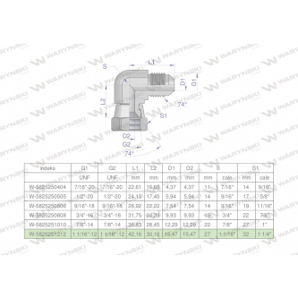 Kolanko hydrauliczne calowe AB 1 1/16