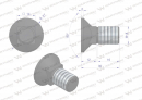 Śruba kpl. płużna podsadzana D 608 M14x30 mm kl.10.9 Waryński ( sprzedawane po 10 )