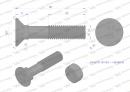 Śruba kpl. płużna podsadzana D 608 M12x60 mm kl.12.9 Waryński ( sprzedawane po 25 )