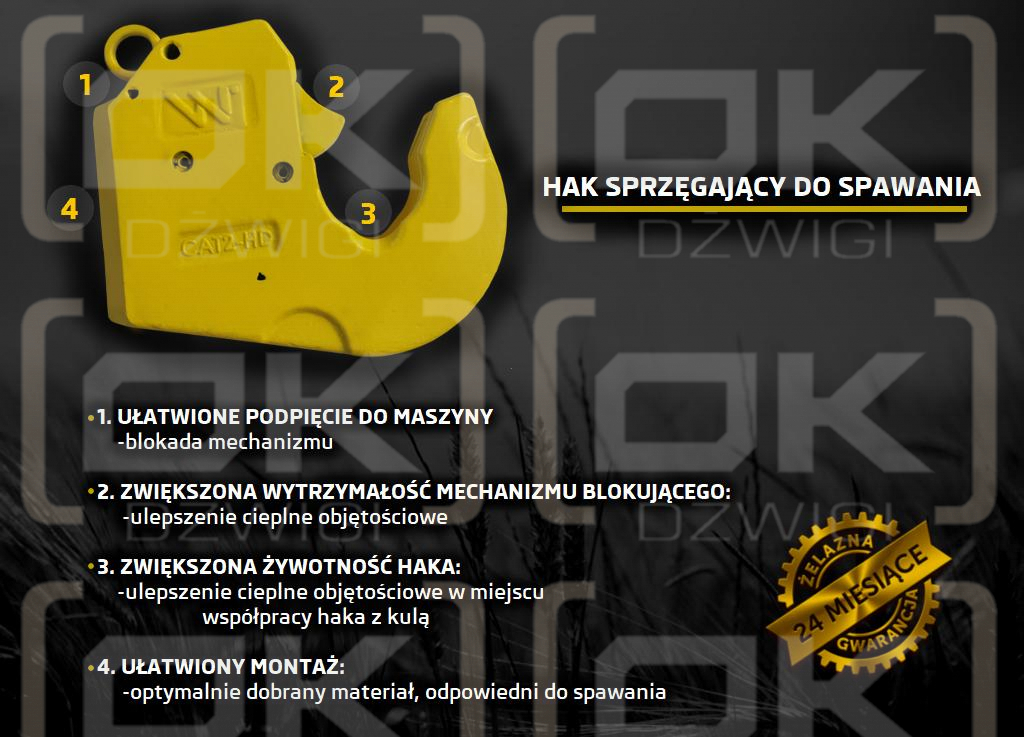 Hak szybkosprzęg końcówka do spawania Cat-2HD WARYŃSKI