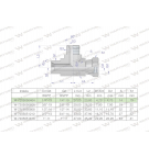Trójnik hydrauliczny niesymetryczny calowy BBA 1/4