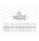Trójnik hydrauliczny niesymetryczny calowy BBA 3/8