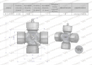 Krzyżak wału 27x74.60 smarowanie centralne Waryński