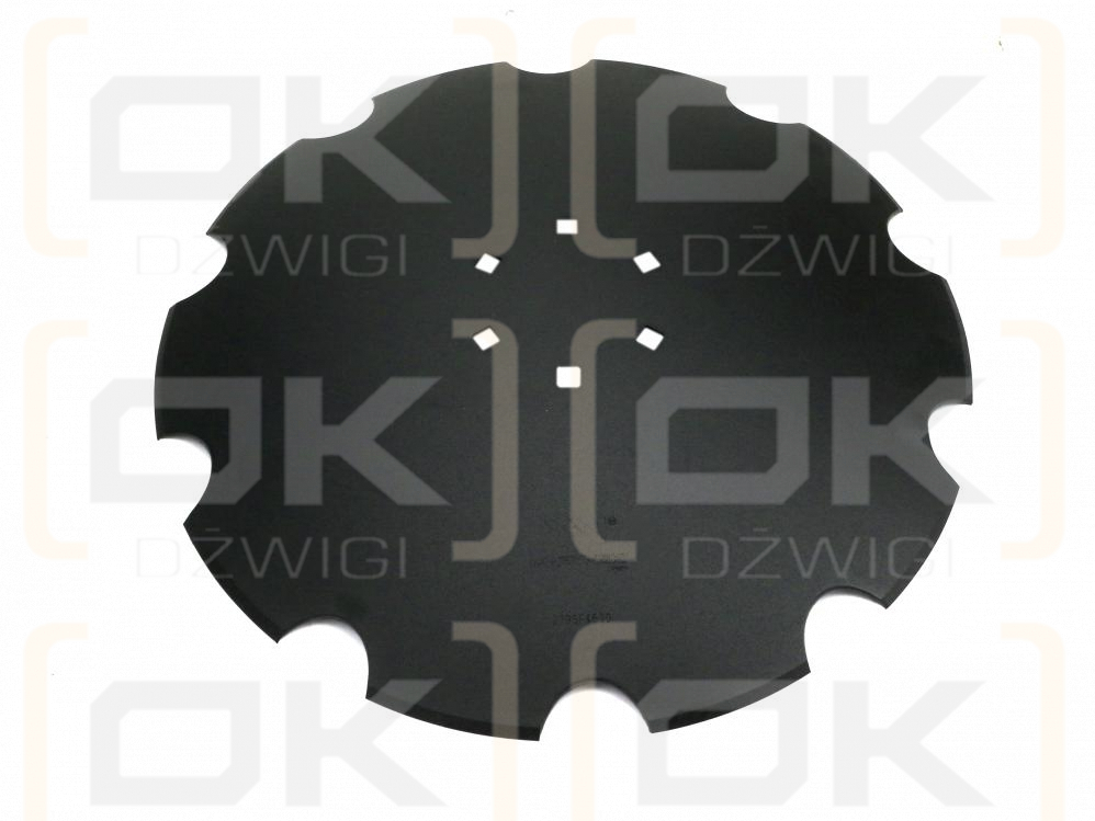 Talerz uzębiony Z-10 fi 560 mocowanie 6/120 grubość 4 mm stal borowa WARYŃSKI R