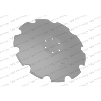 Toothed disc Z-10 fi 560 mounting 6/120 thickness 4.5 mm boron steel straight hub, Tolmet, Waryński