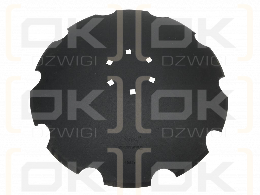 Toothed disc Z-10 fi 560 mounting 6/120 thickness 4.5 mm boron steel straight hub, Tolmet, Waryński