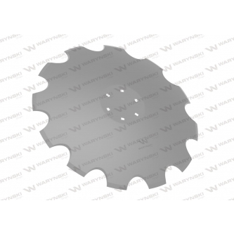 Toothed disc Z-12 fi 610 mounting 6/120 thickness 6 mm boron steel straight hub, Tolmet, Waryński