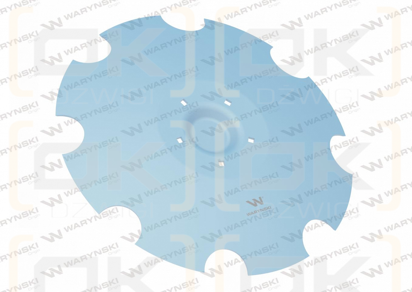 Scheibe, gezahnt Z-8 fi 620 Aufnahme 5/160 Dicke 6 mm Borstahl, Lemken Rubin 3490467, Waryński