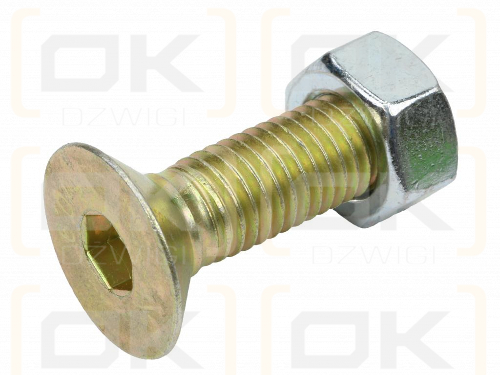 Schraubensatz, M12x40 - Inbusschlüssel Klasse 10.9 DIN7991, (Verkauf in Sätzen zu 25 Stück), Waryński