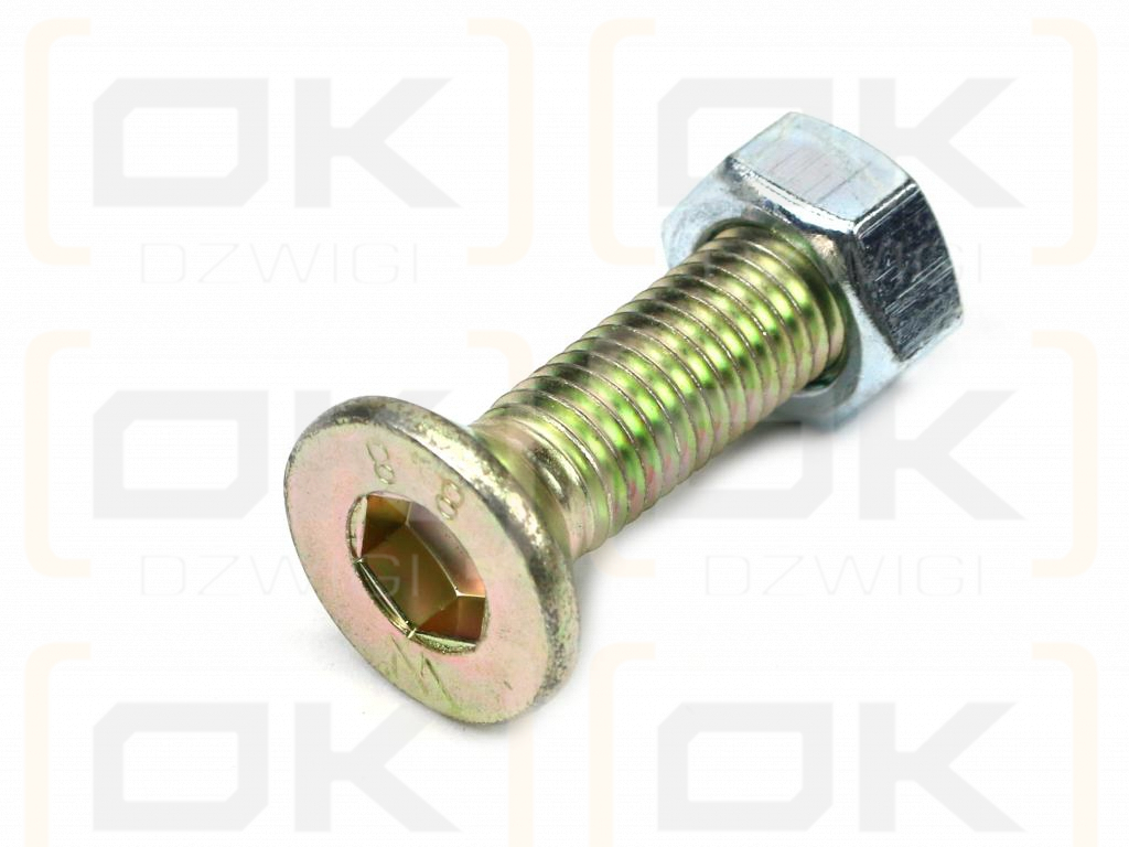 Śruba kpl. M12x45 - imbus 10 DIN7991 ( sprzedawane po 25 ) Waryński