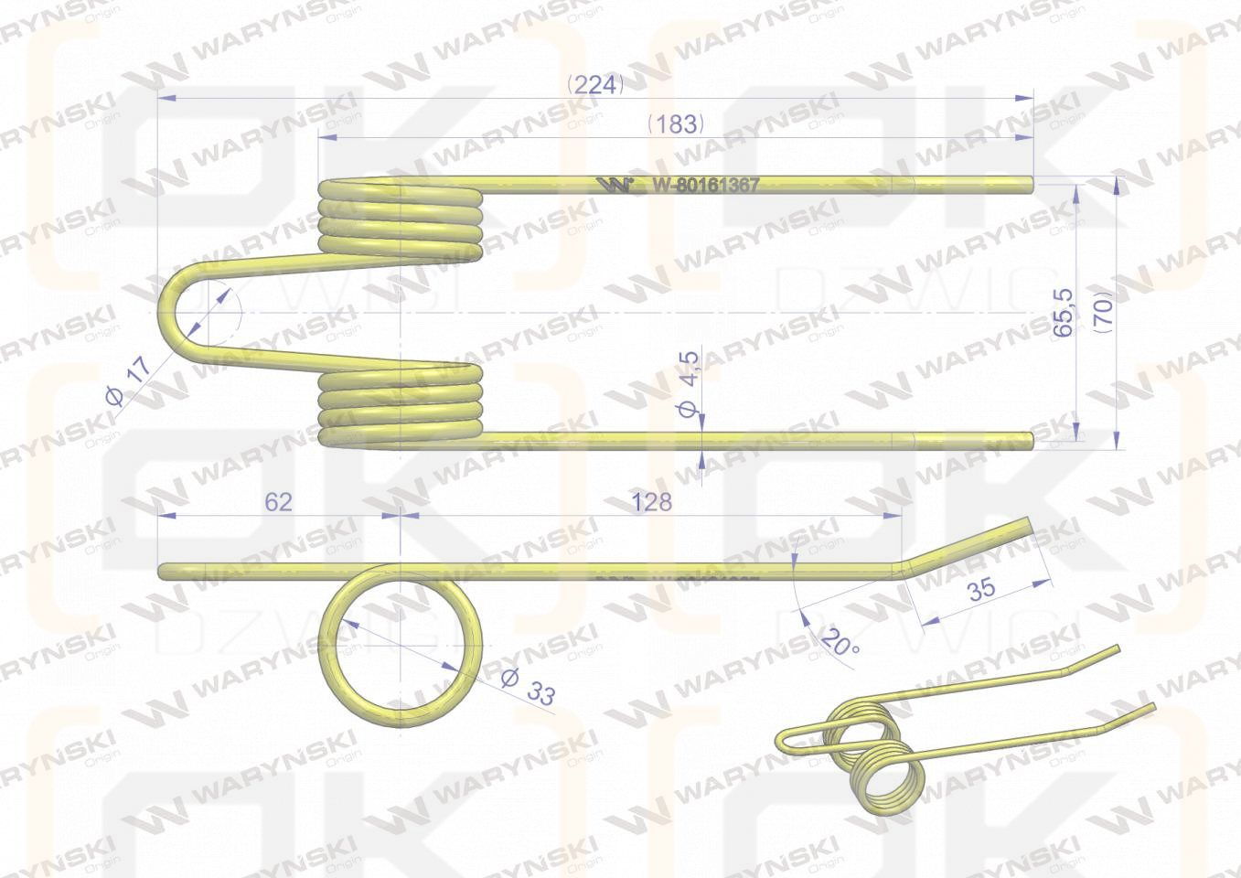 Palec podbieracza zastosowanie NEW HOLLAND 80161367 Waryński